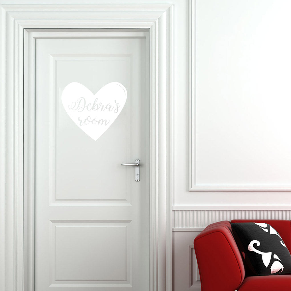 HEART NAME Personalized Wall Sticker Decal Stencil Silhouette ST228