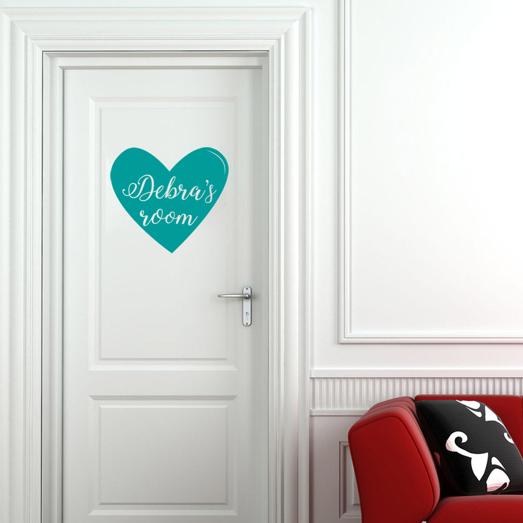 HEART NAME Personalized Wall Sticker Decal Stencil Silhouette ST228