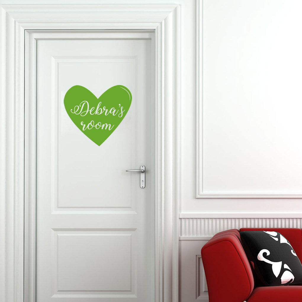 HEART NAME Personalized Wall Sticker Decal Stencil Silhouette ST228