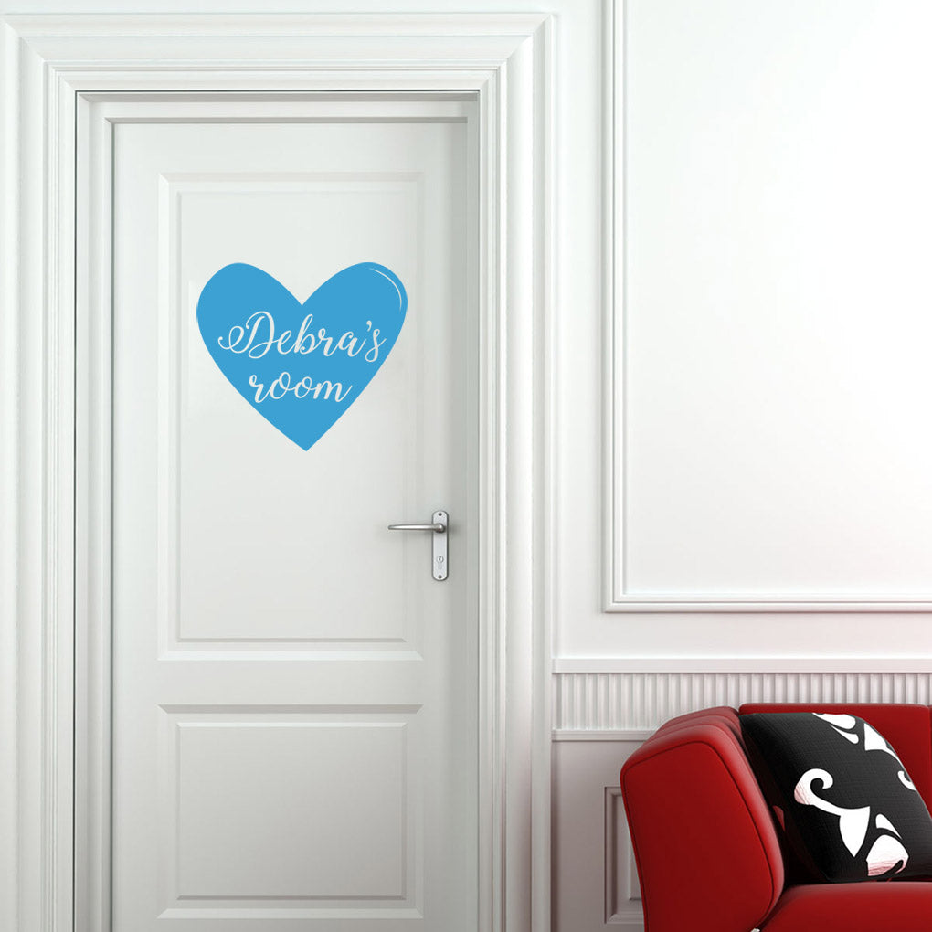 HEART NAME Personalized Wall Sticker Decal Stencil Silhouette ST228