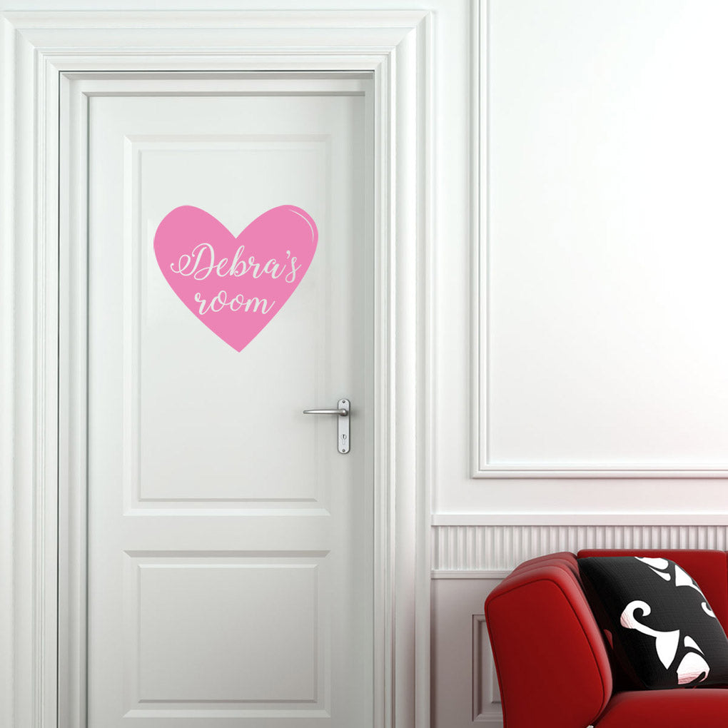 HEART NAME Personalized Wall Sticker Decal Stencil Silhouette ST228