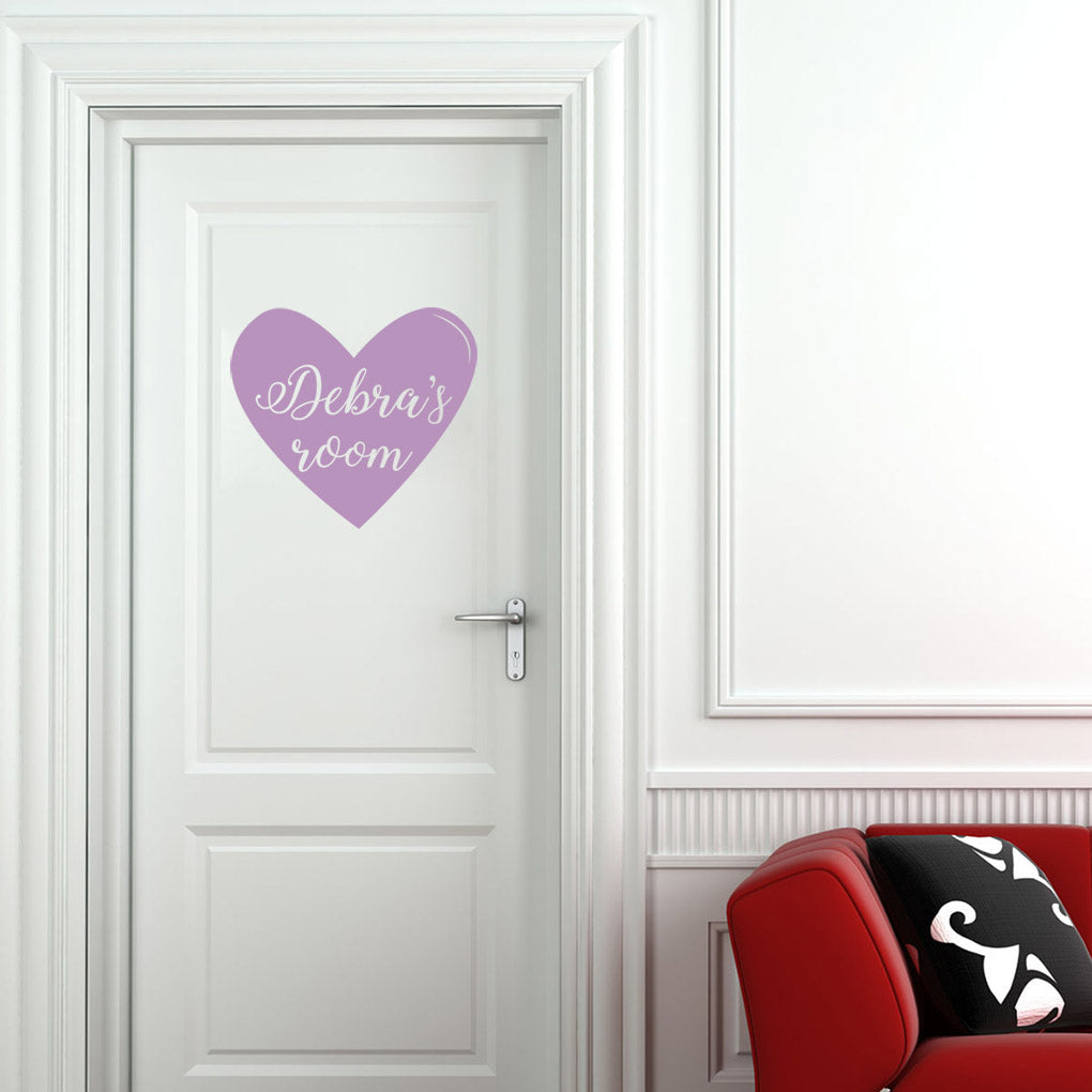 HEART NAME Personalized Wall Sticker Decal Stencil Silhouette ST228