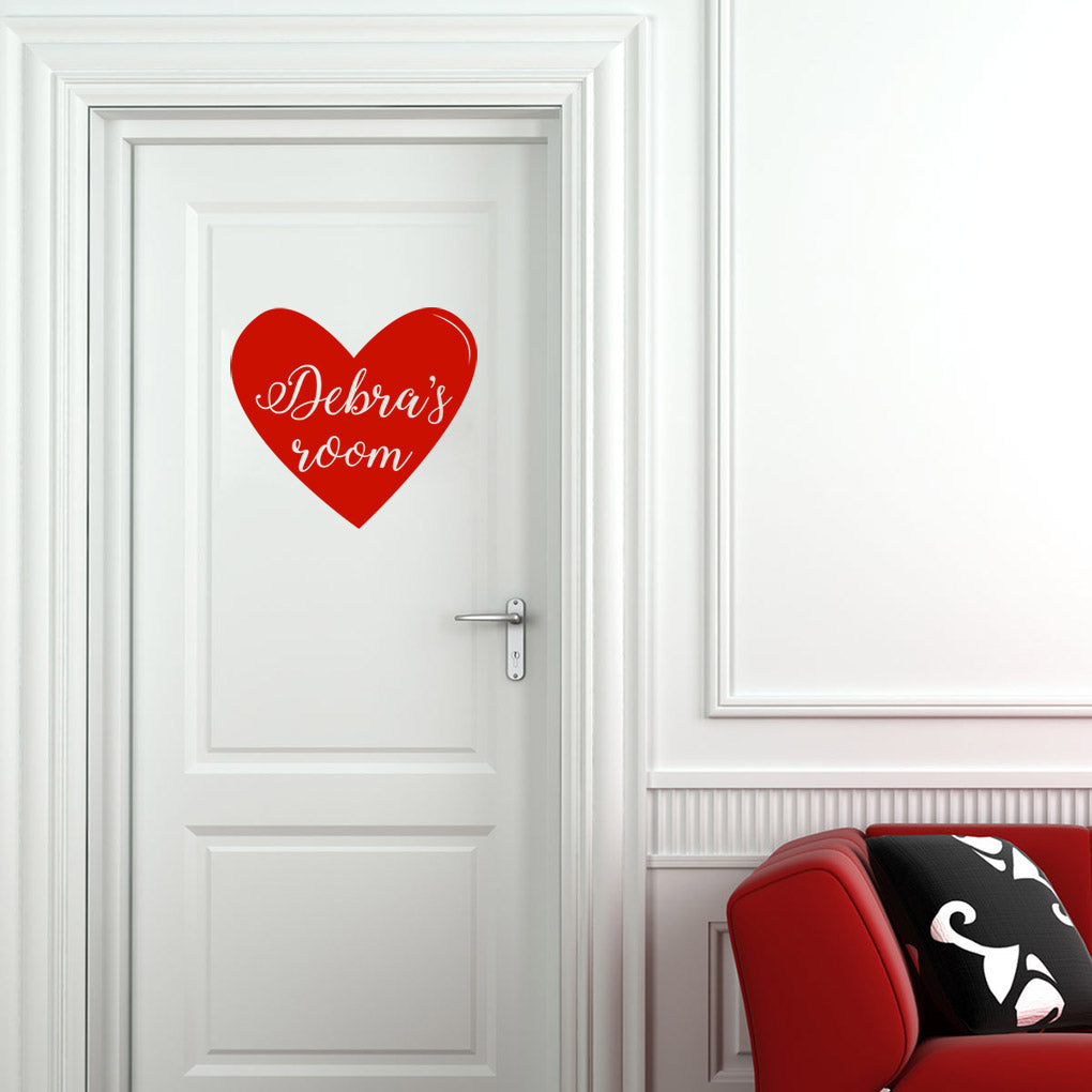 HEART NAME Personalized Wall Sticker Decal Stencil Silhouette ST228