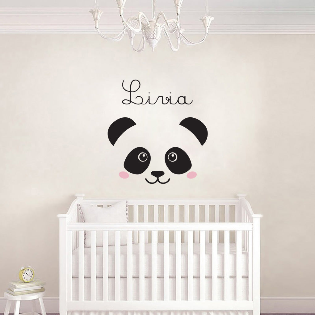 CUTE PANDA Autocollant Mural Personnalisé Autocollant Décalque Stencil Silhouette ST229