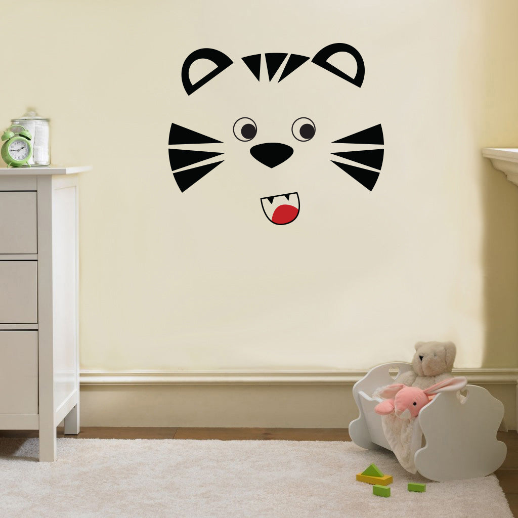 CUTE TIGER Wall Sticker Decal Stencil Silhouette ST230