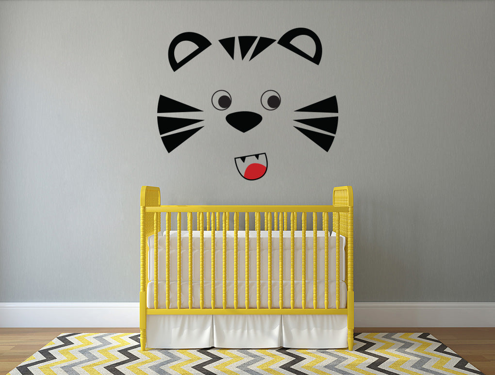 CUTE TIGER Wall Sticker Decal Stencil Silhouette ST230