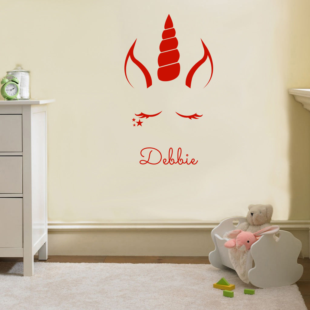 UNICORN Personalized Wall Sticker Decal Stencil Silhouette ST236