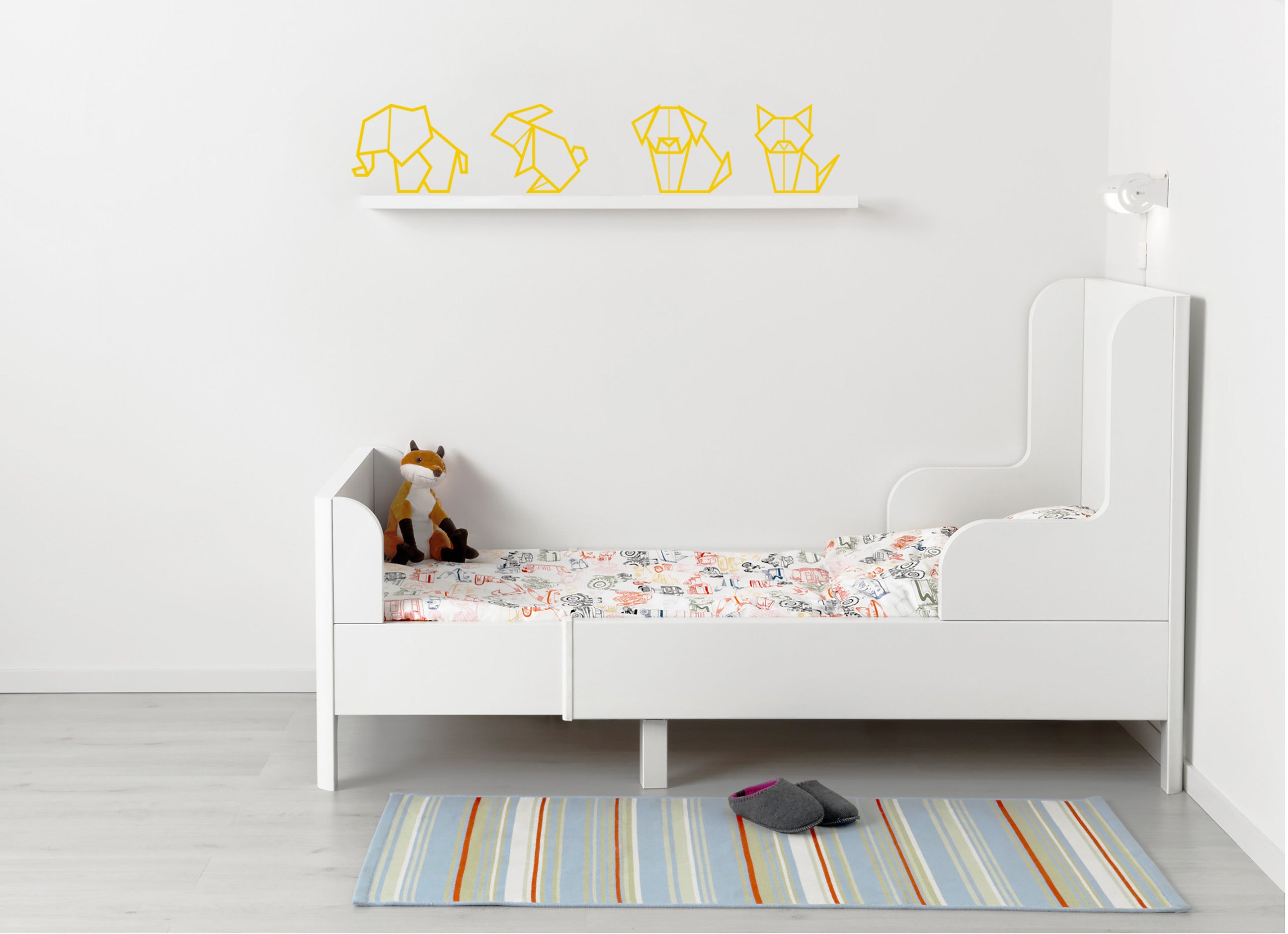 ORIGAMI ANIMALS Wall Sticker Decal Stencil Silhouette ST401