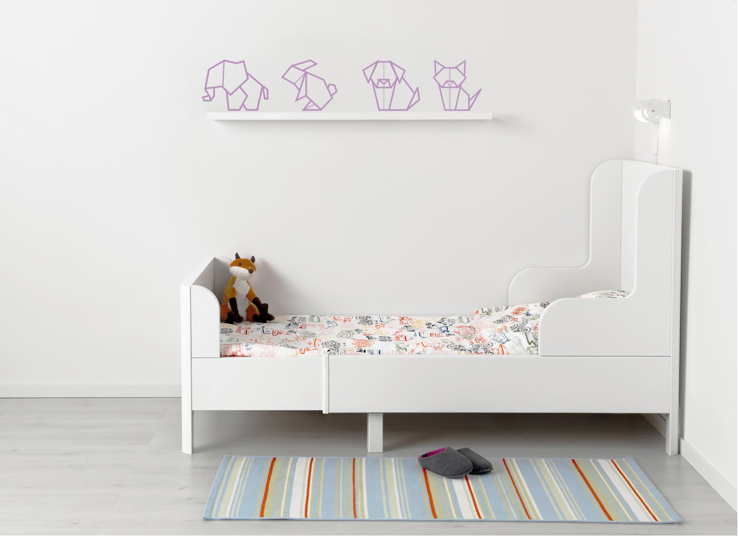 ORIGAMI ANIMALS Wall Sticker Decal Stencil Silhouette ST401