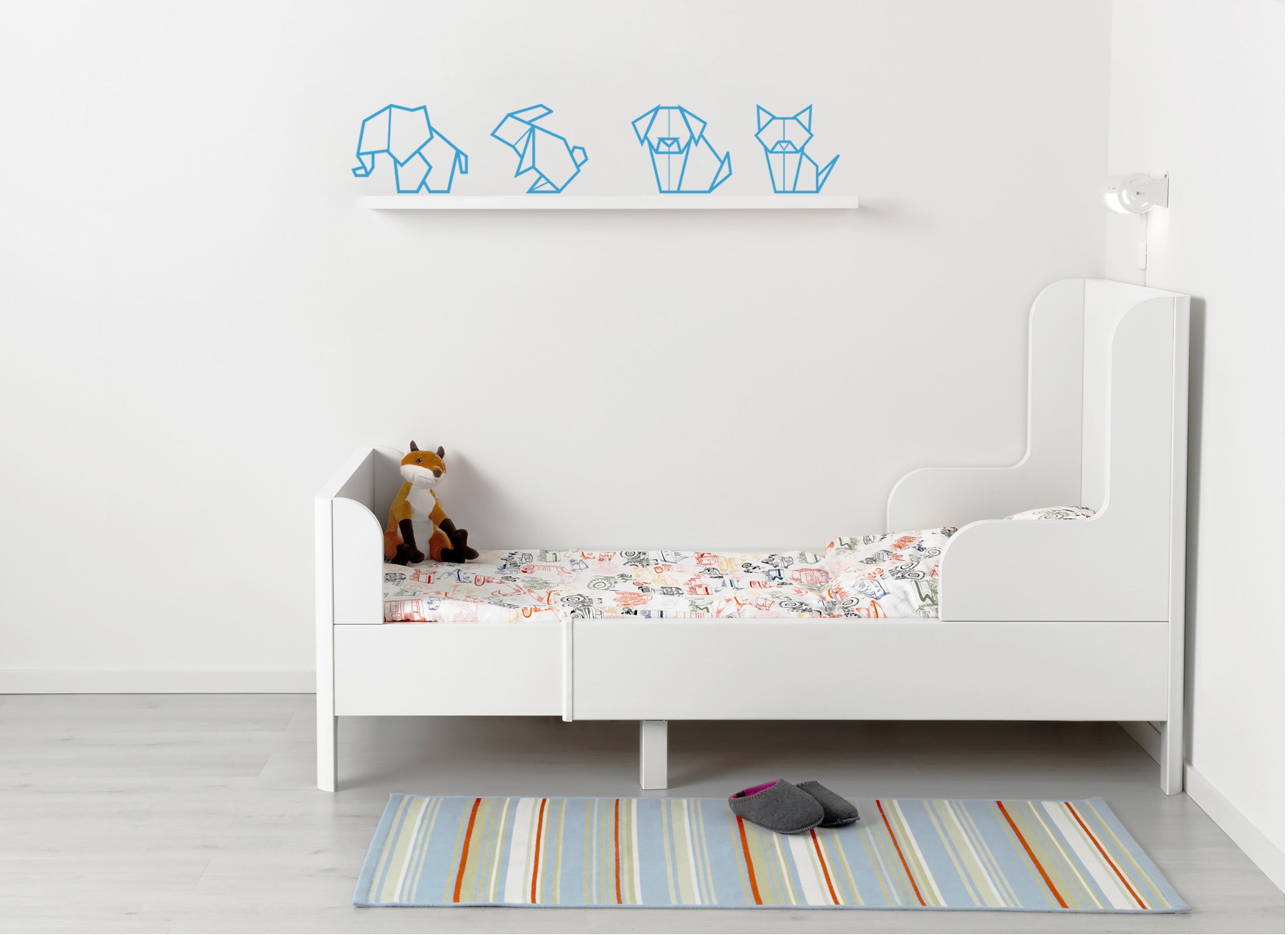ORIGAMI ANIMALS Wall Sticker Decal Stencil Silhouette ST401