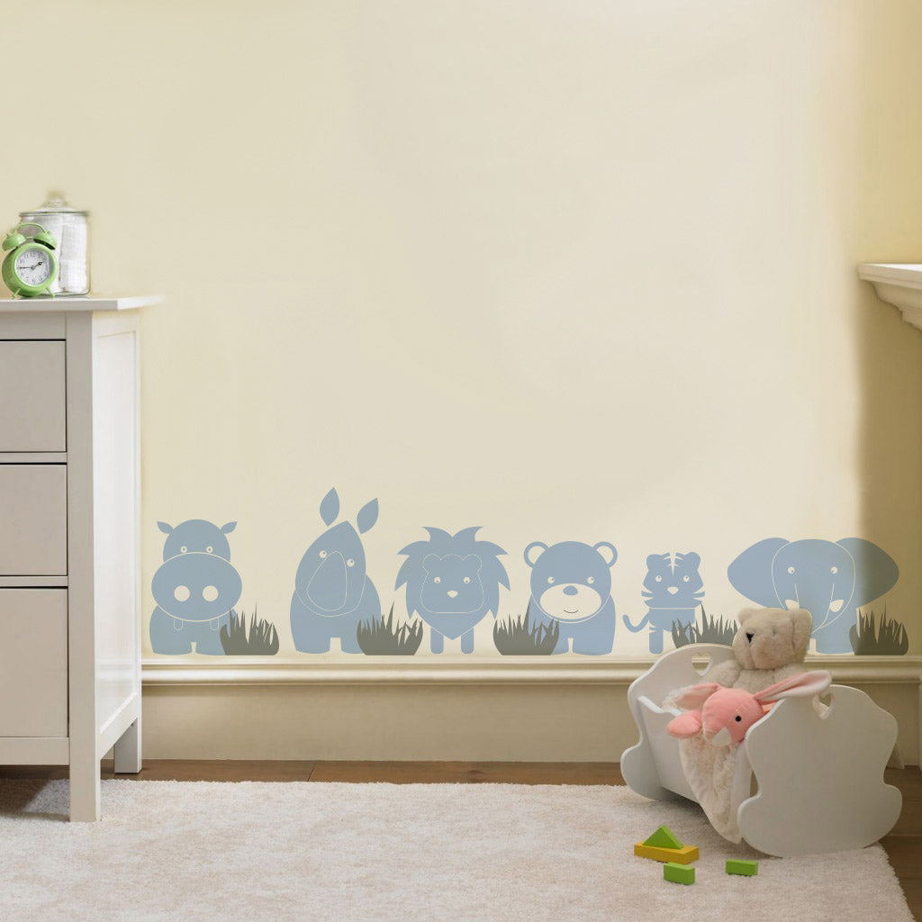 ANIMALS JUNGLE Wall Sticker Decal Stencil Silhouette ST247