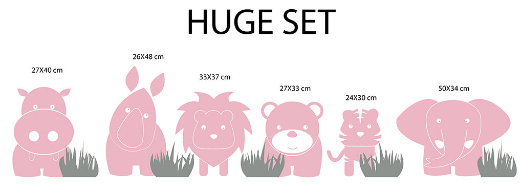 ANIMALS JUNGLE Wall Sticker Decal Stencil Silhouette ST247