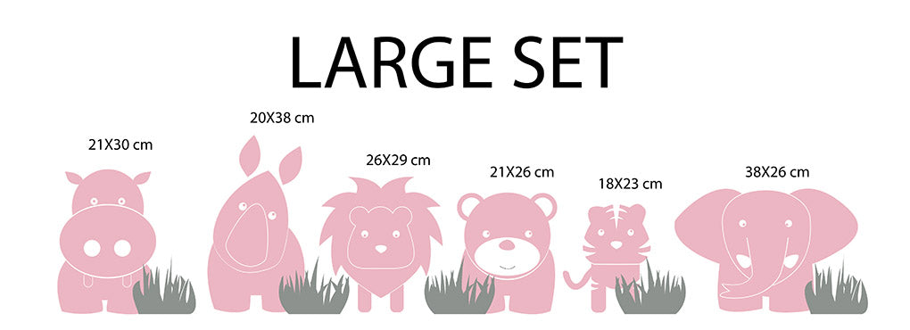 ANIMALS JUNGLE Wall Sticker Decal Stencil Silhouette ST247