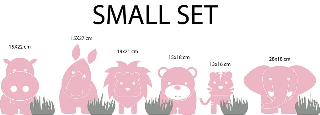 ANIMALS JUNGLE Wall Sticker Decal Stencil Silhouette ST247
