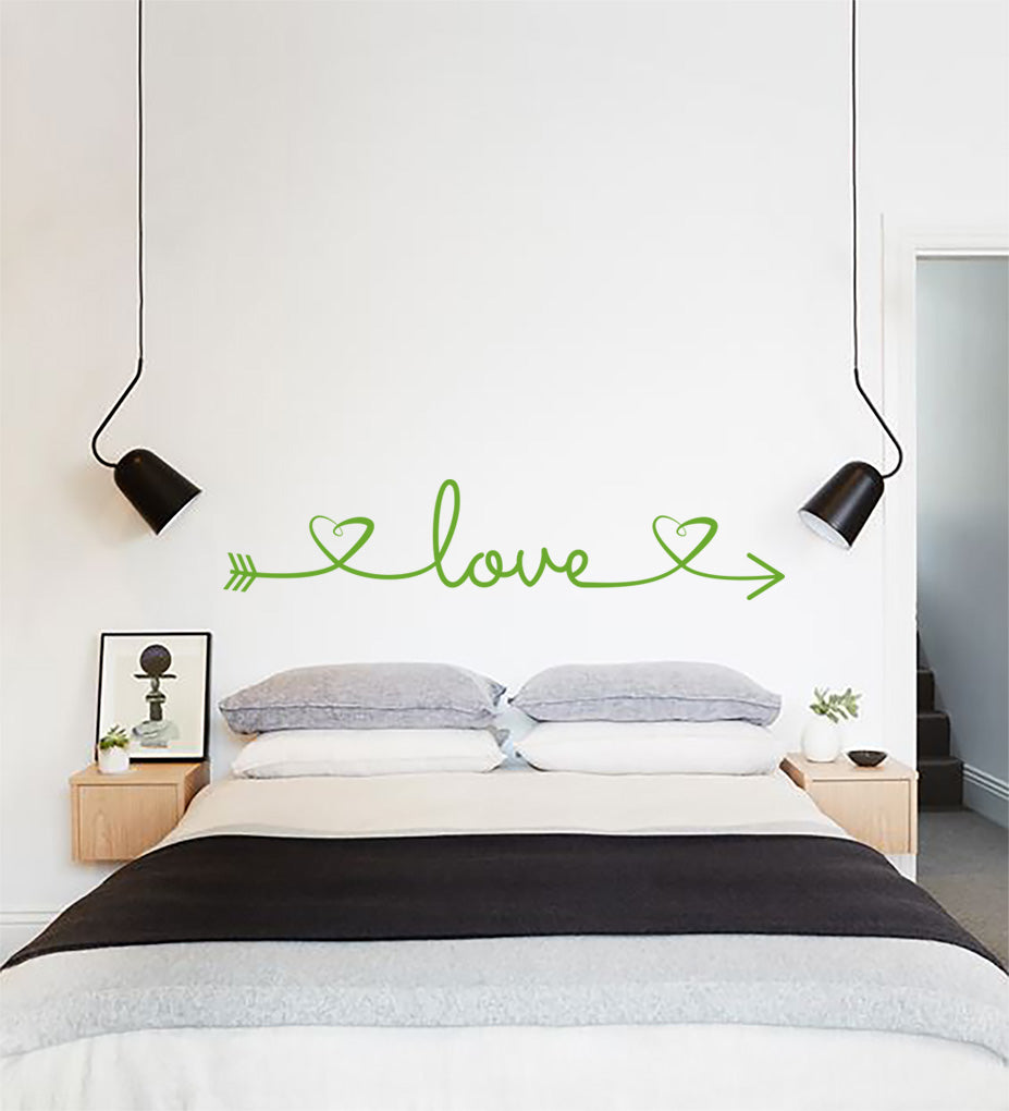 Love Heart Couples Wall Sticker Decal Stencil Silhouette ST251