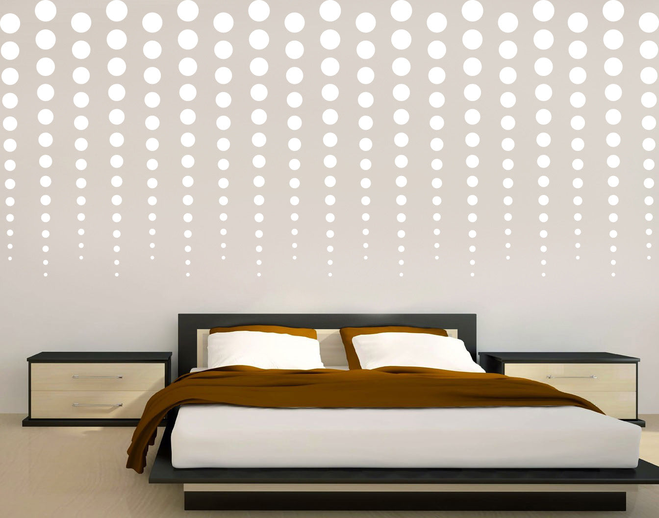 Rain Of Dots Wall Sticker Decal Stencil Silhouette ST252