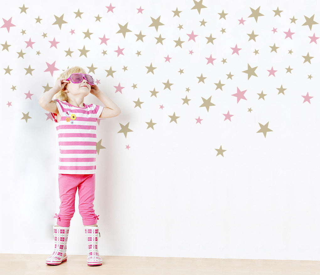 STARS RAIN  Wall Sticker Decal Stencil Silhouette ST253