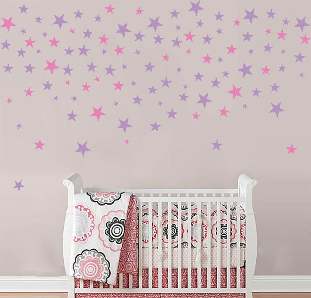 STARS RAIN  Wall Sticker Decal Stencil Silhouette ST253