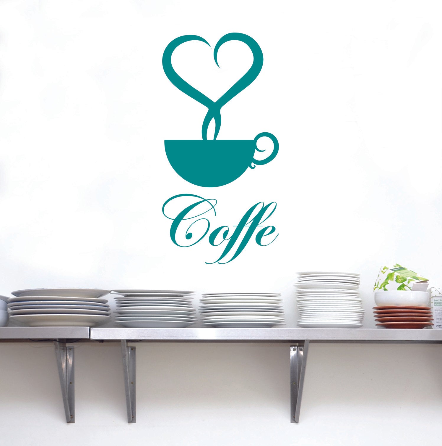 COFFE Sticker mural autocollant pochoir Silhouette ST254