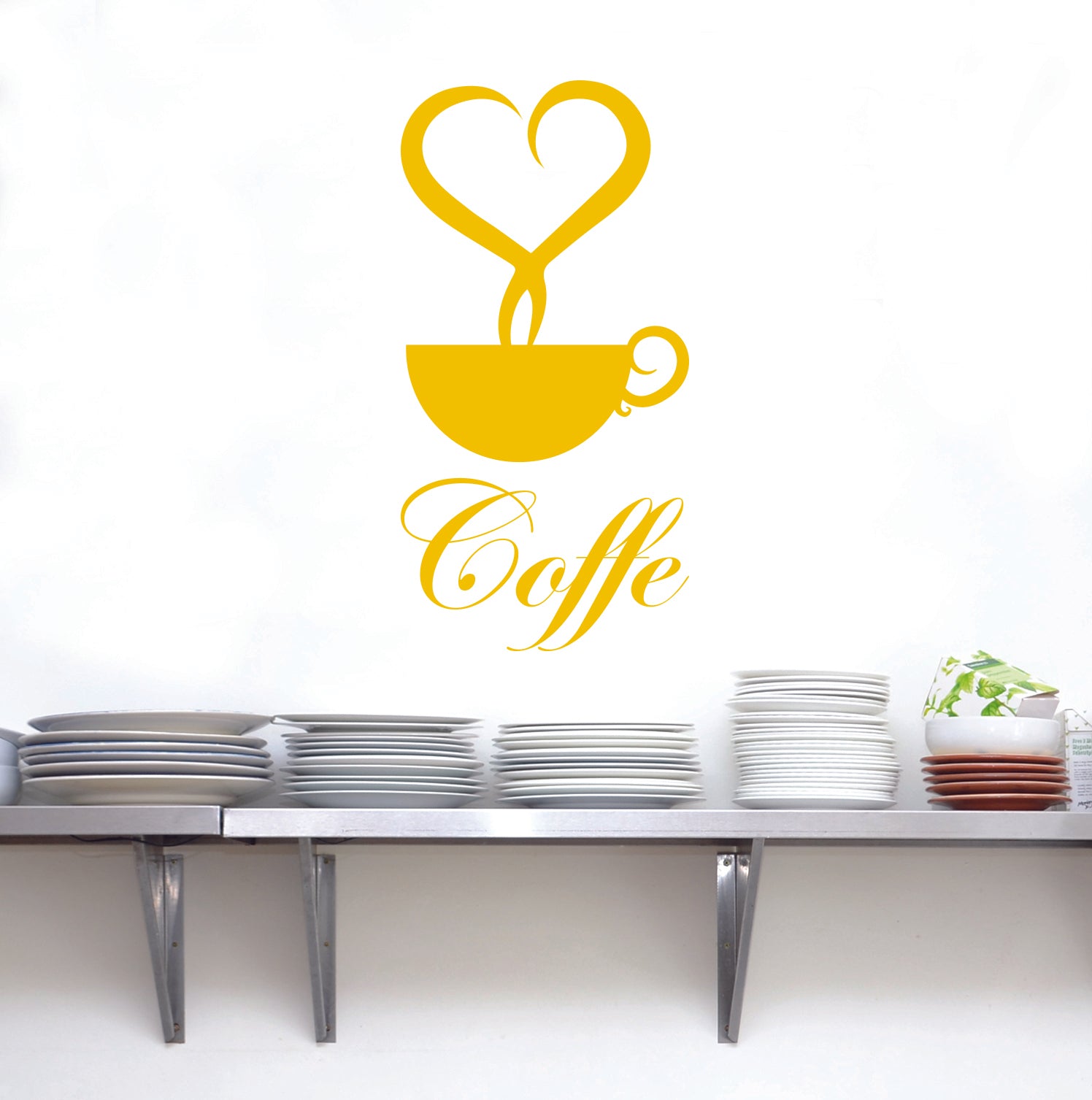 COFFE Sticker mural autocollant pochoir Silhouette ST254