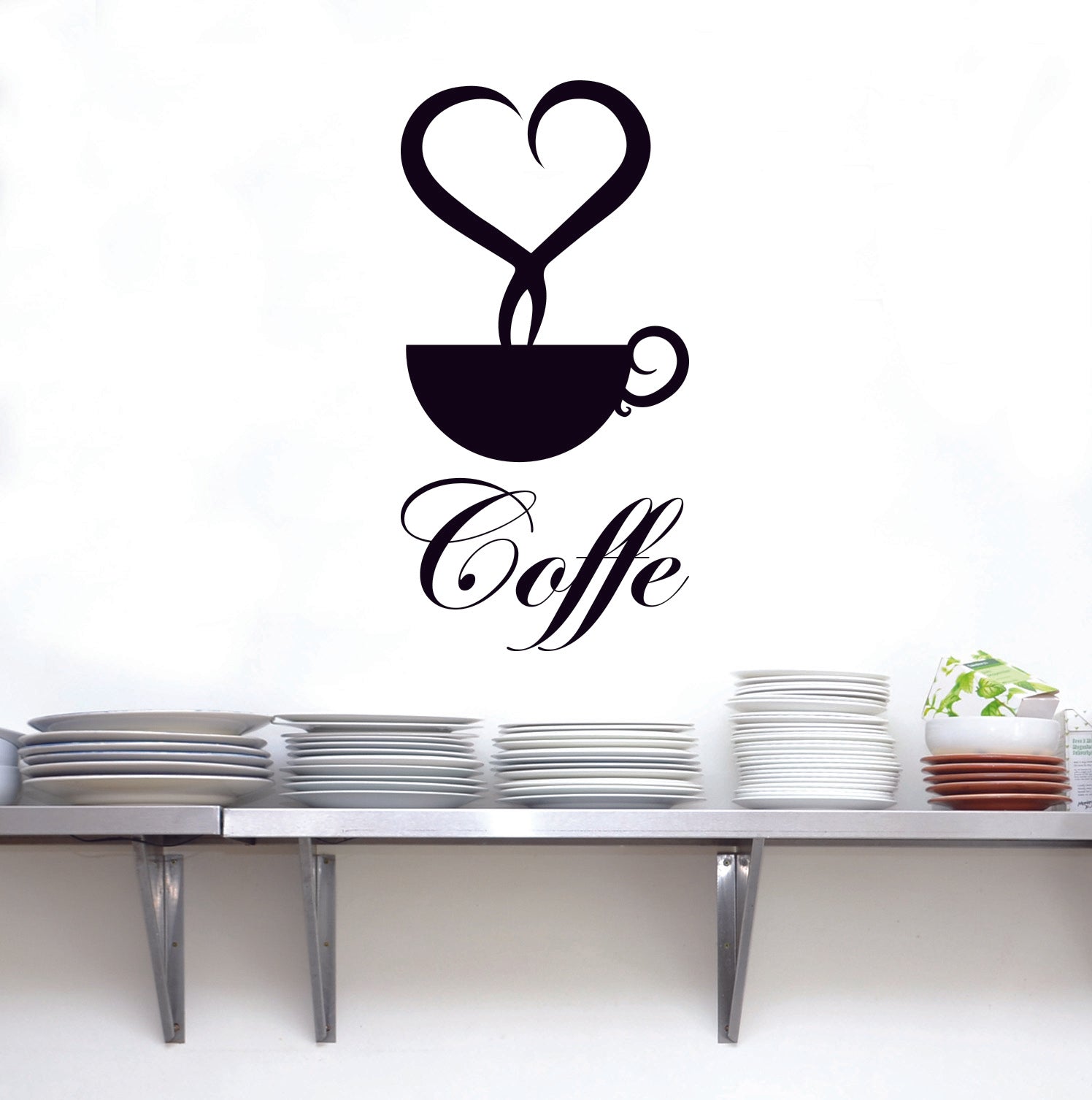 COFFE Sticker mural autocollant pochoir Silhouette ST254