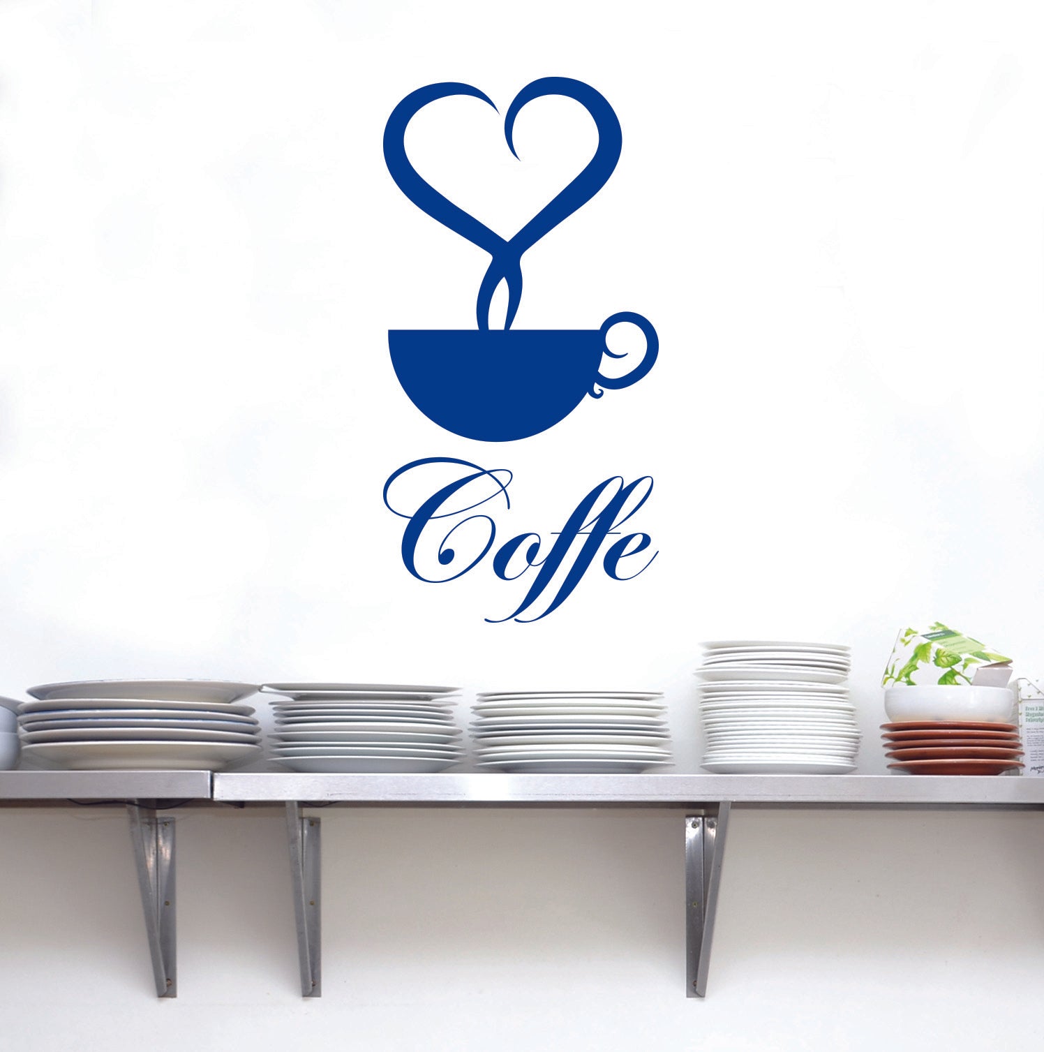 COFFE Sticker mural autocollant pochoir Silhouette ST254