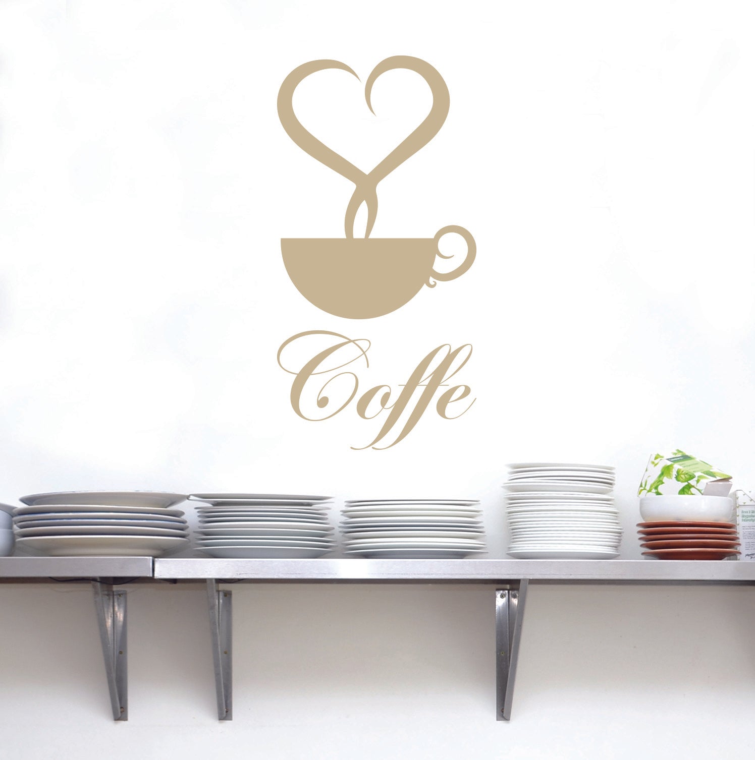 COFFE Sticker mural autocollant pochoir Silhouette ST254