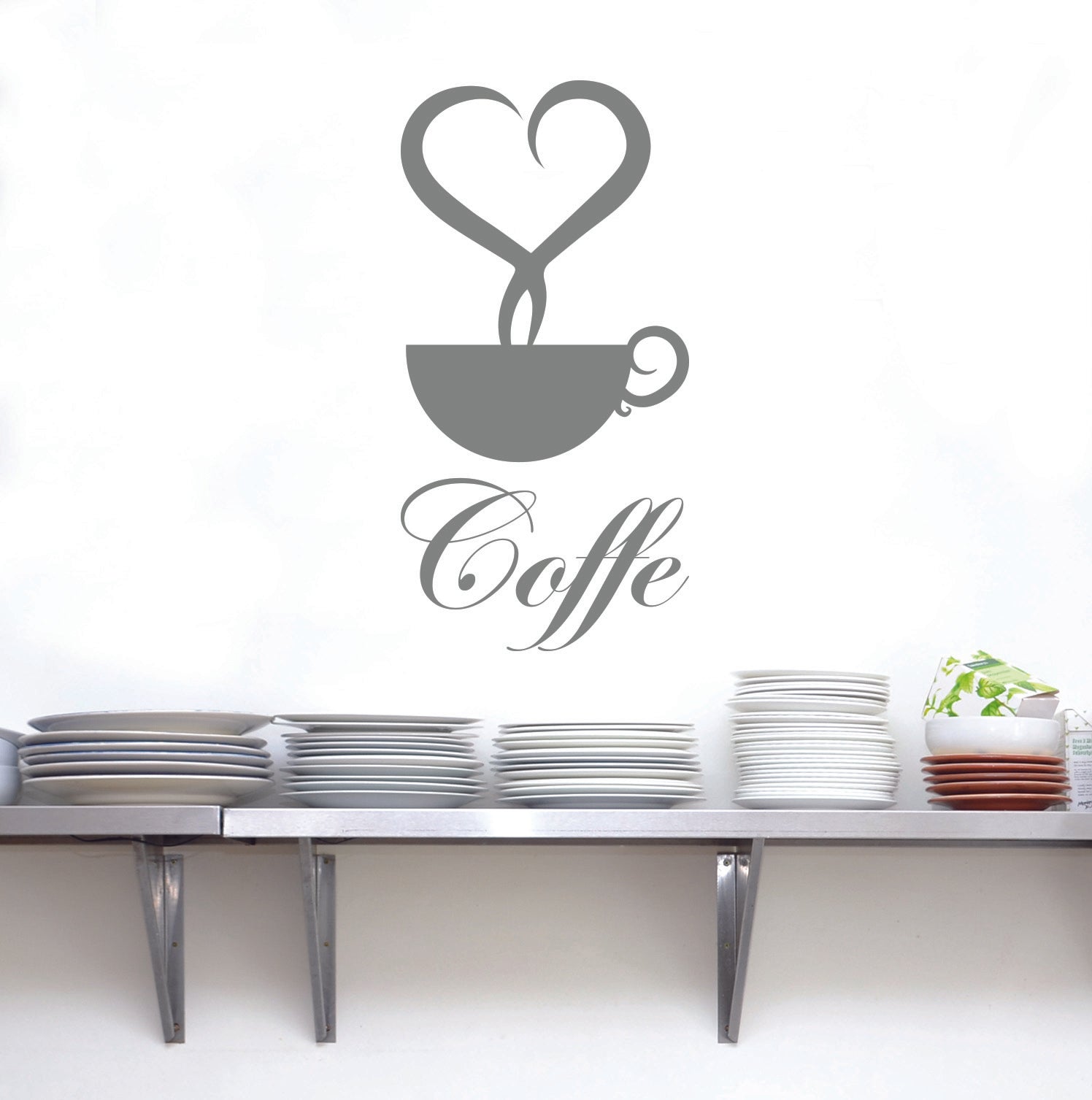 COFFE Sticker mural autocollant pochoir Silhouette ST254