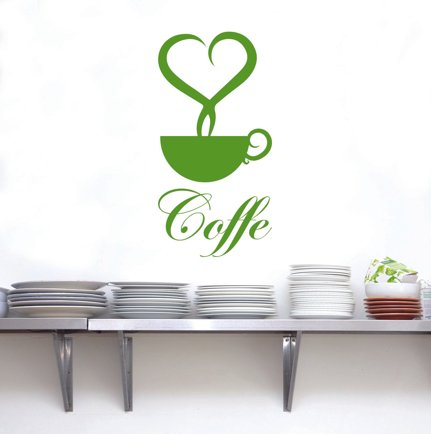 COFFE Sticker mural autocollant pochoir Silhouette ST254