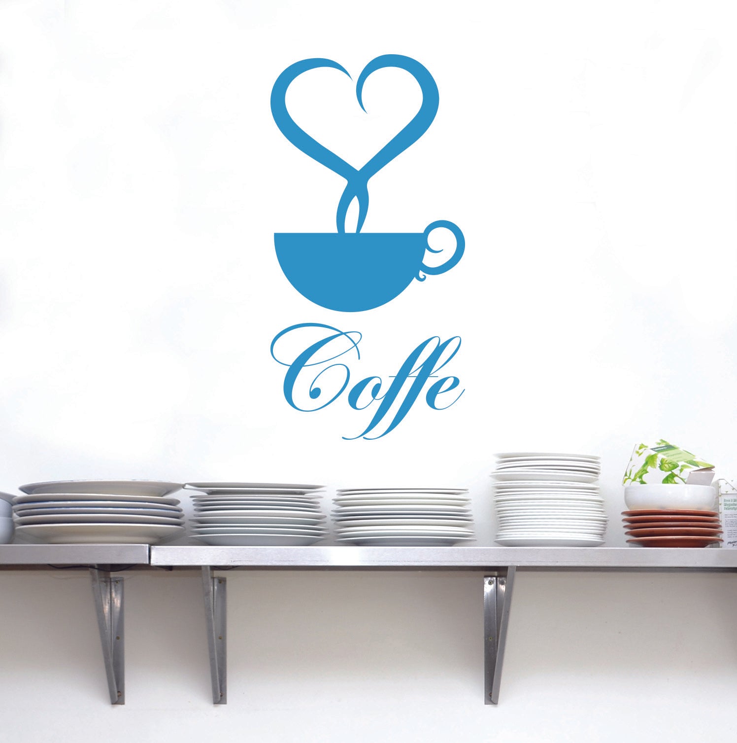 COFFE Sticker mural autocollant pochoir Silhouette ST254