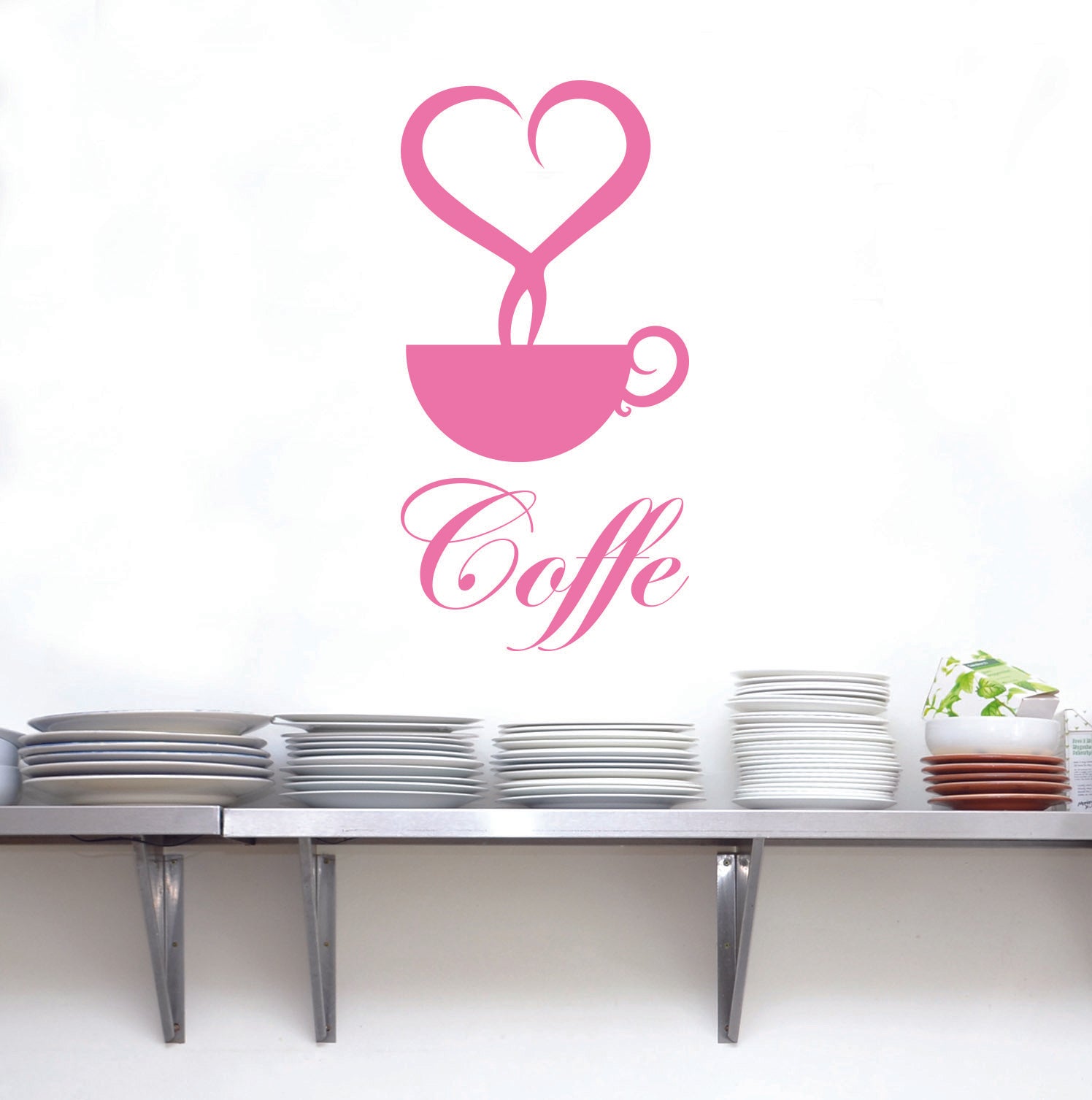 COFFE Sticker mural autocollant pochoir Silhouette ST254