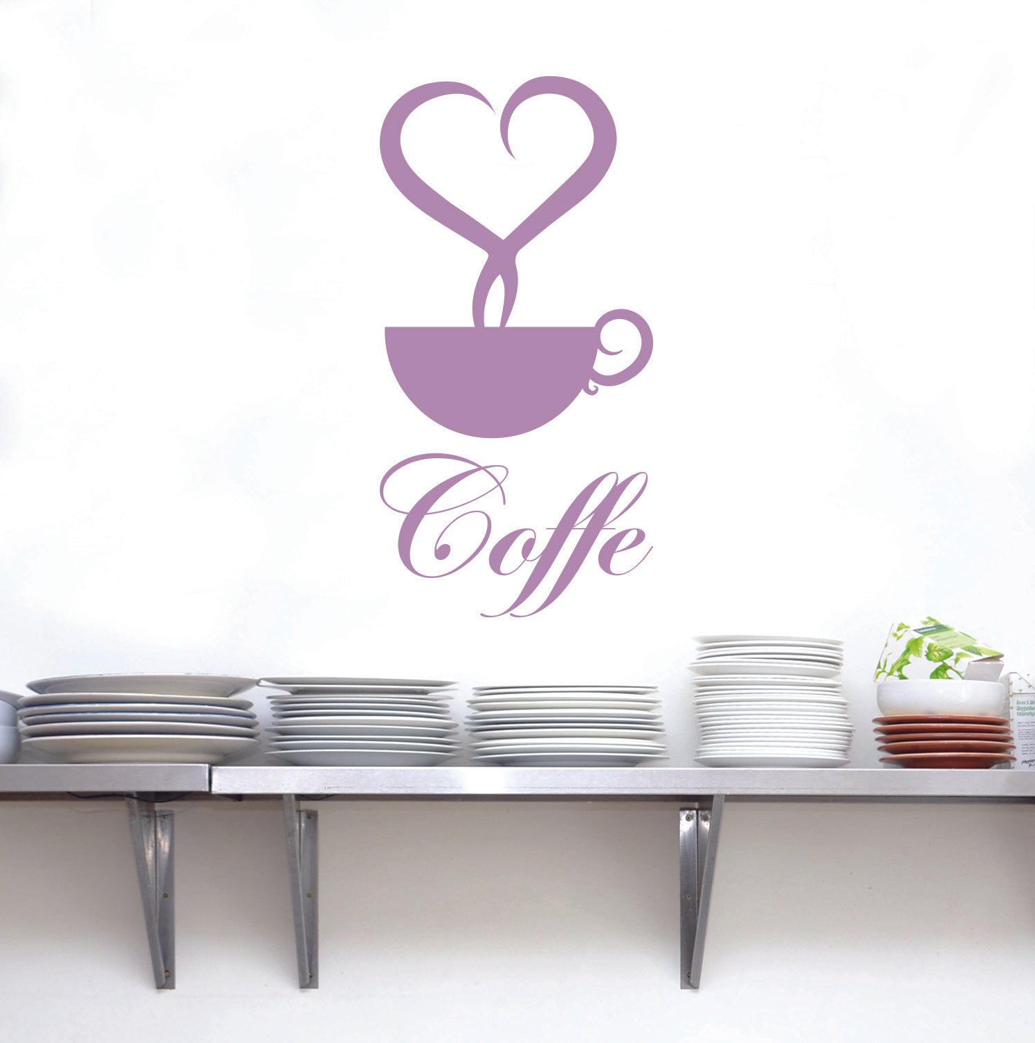 COFFE Sticker mural autocollant pochoir Silhouette ST254