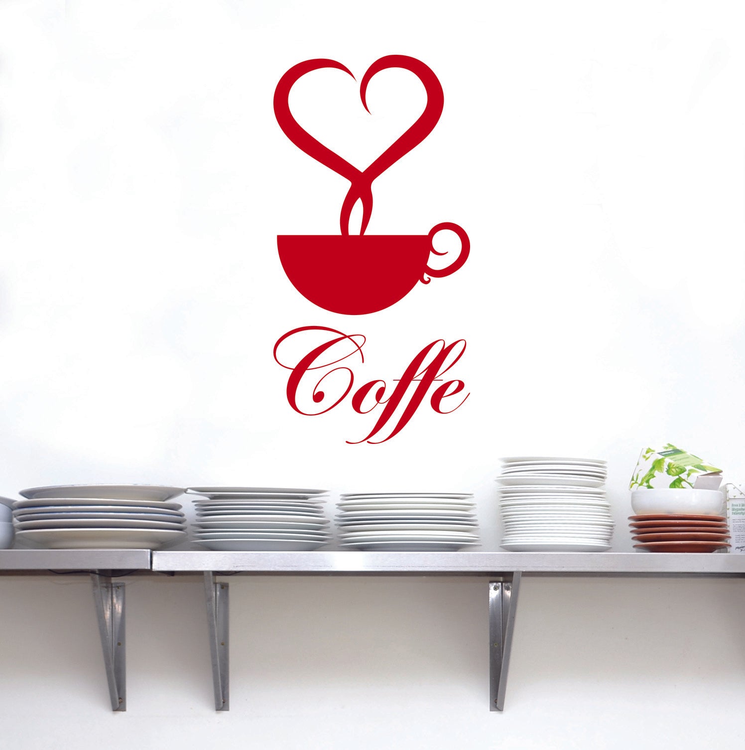COFFE Sticker mural autocollant pochoir Silhouette ST254
