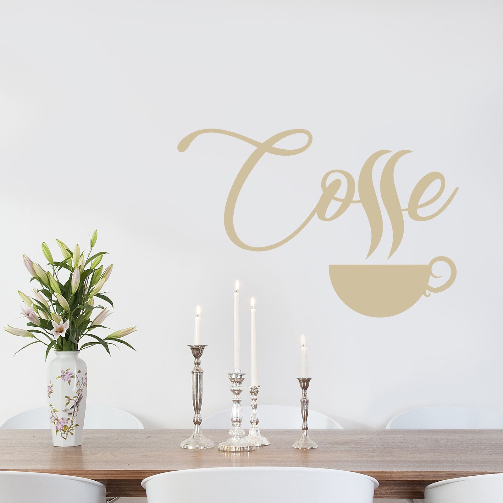 COFFE Sticker mural autocollant pochoir Silhouette ST255