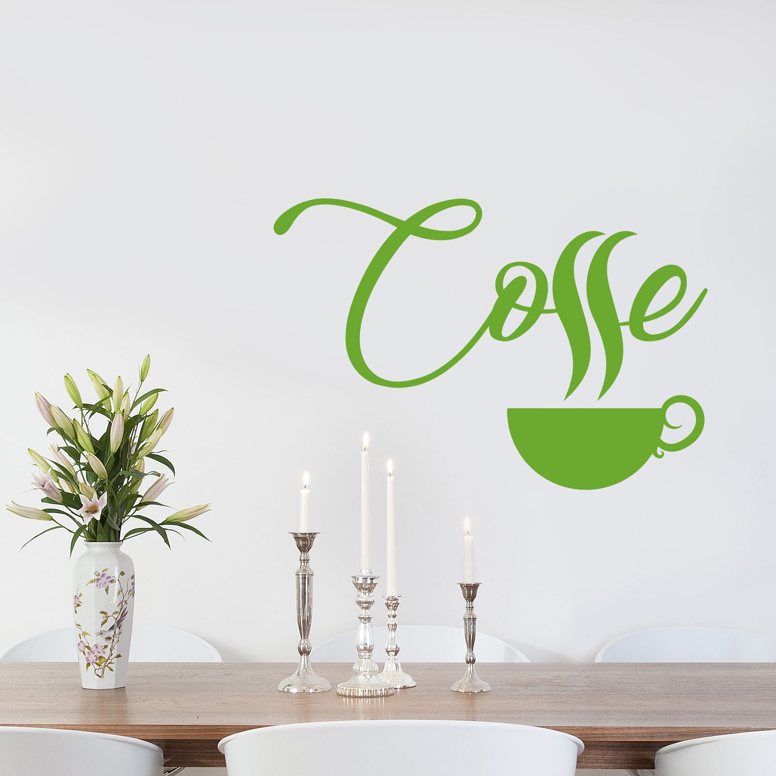 COFFE Sticker mural autocollant pochoir Silhouette ST255