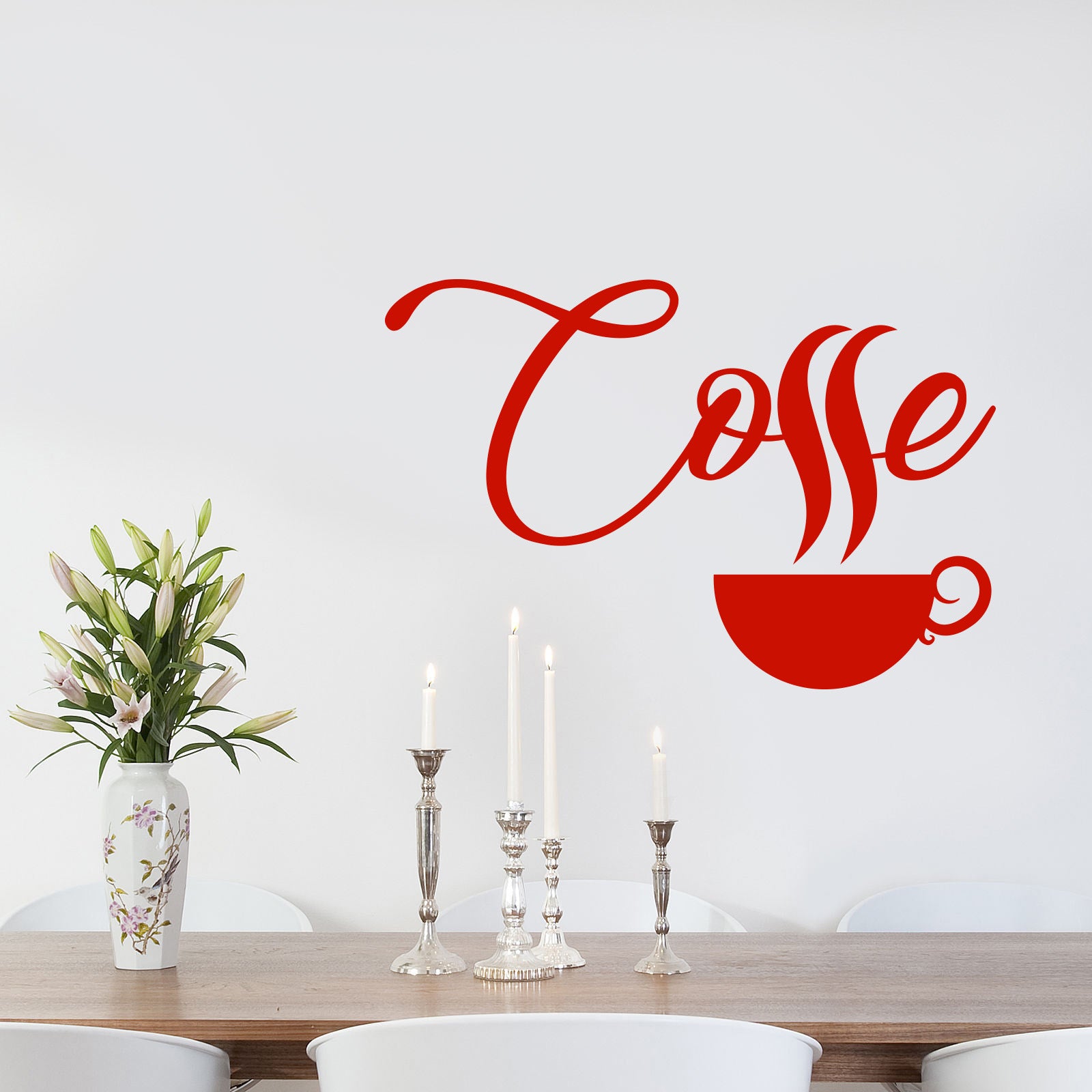 COFFE Sticker mural autocollant pochoir Silhouette ST255