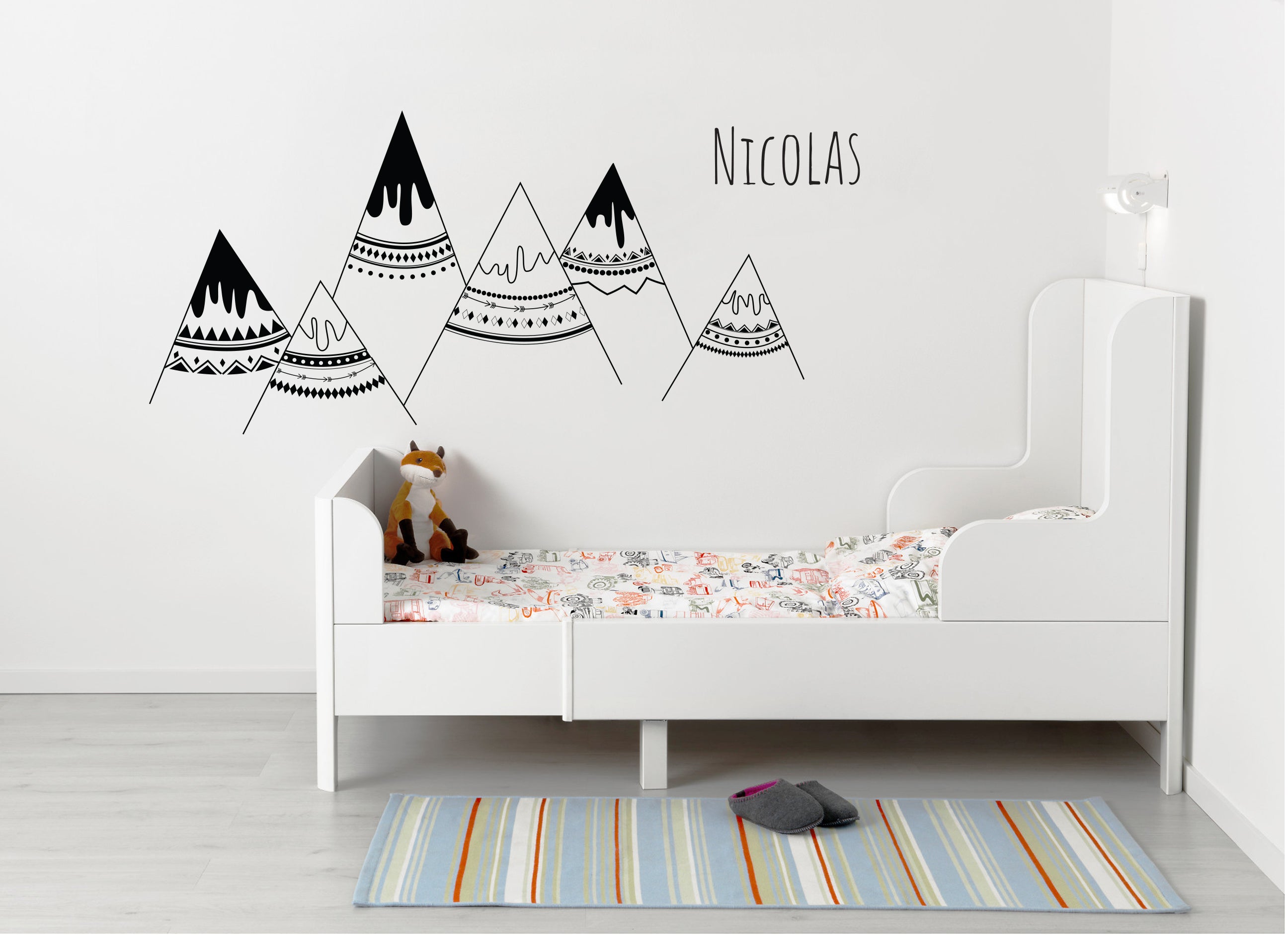 personnalisé INDIAN MOUNTAINS Wall Sticker Decal Stencil Silhouette ST258