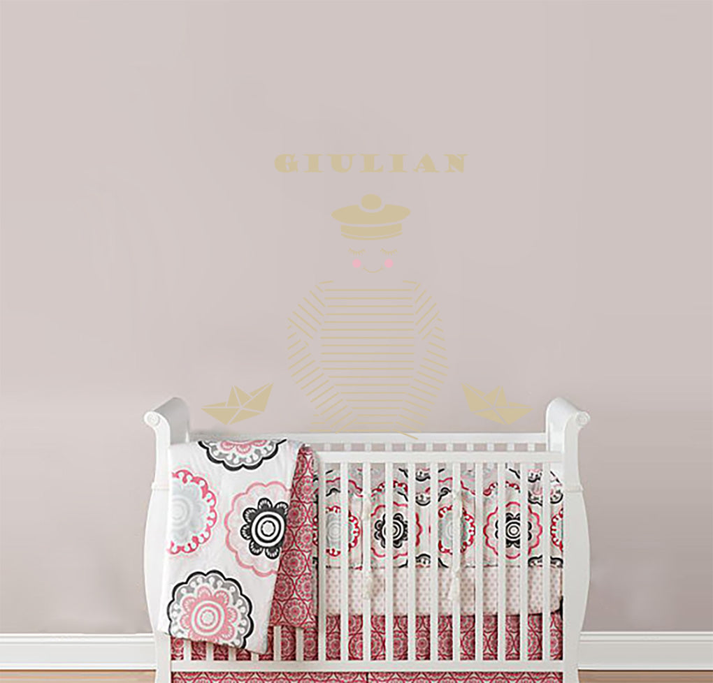 Little Sailor Wall Sticker Decal Stencil Silhouette ST261