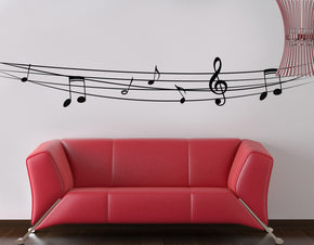 MUSIC ON RANGE Wall Sticker Decal Stencil Silhouette ST269