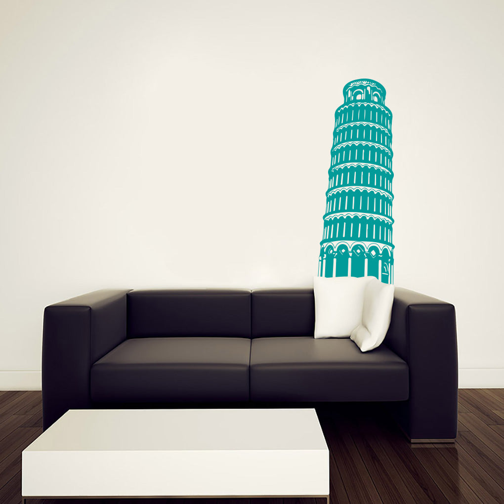 Italy Tower Wall Sticker Decal Stencil Silhouette ST272