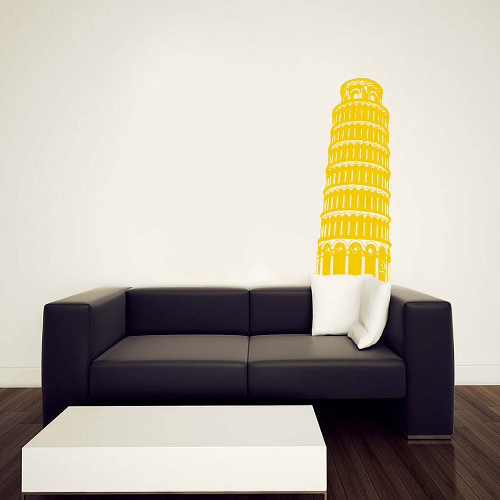 Italy Tower Wall Sticker Decal Stencil Silhouette ST272