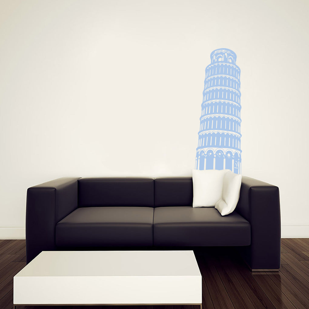 Italy Tower Wall Sticker Decal Stencil Silhouette ST272