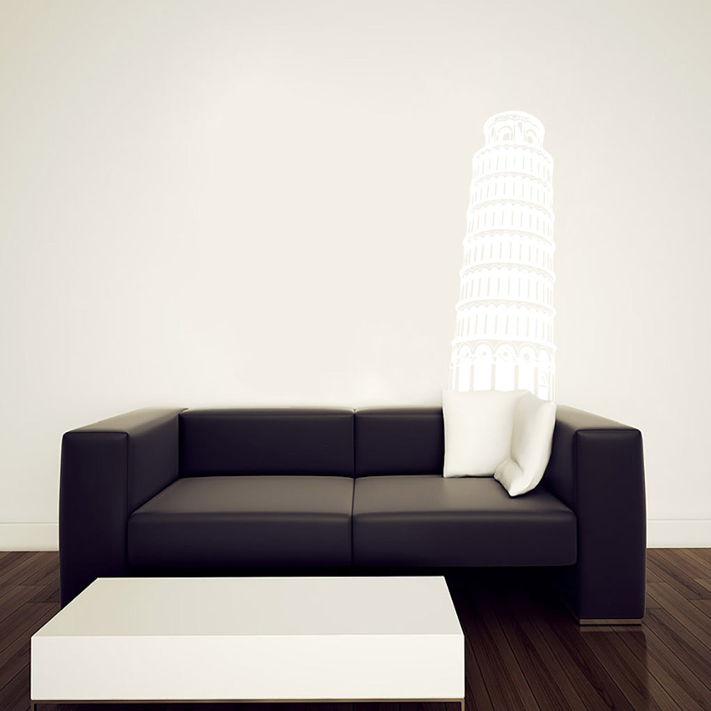 Italy Tower Wall Sticker Decal Stencil Silhouette ST272