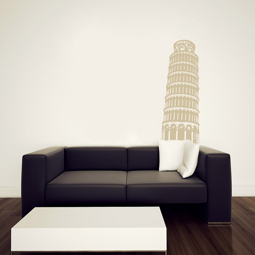 Italy Tower Wall Sticker Decal Stencil Silhouette ST272