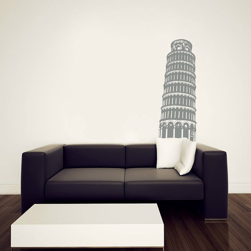 Italy Tower Wall Sticker Decal Stencil Silhouette ST272