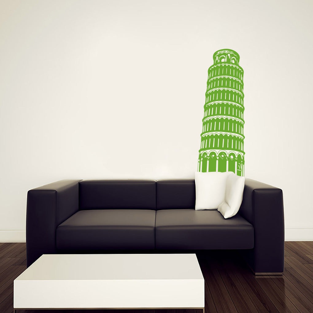 Italy Tower Wall Sticker Decal Stencil Silhouette ST272