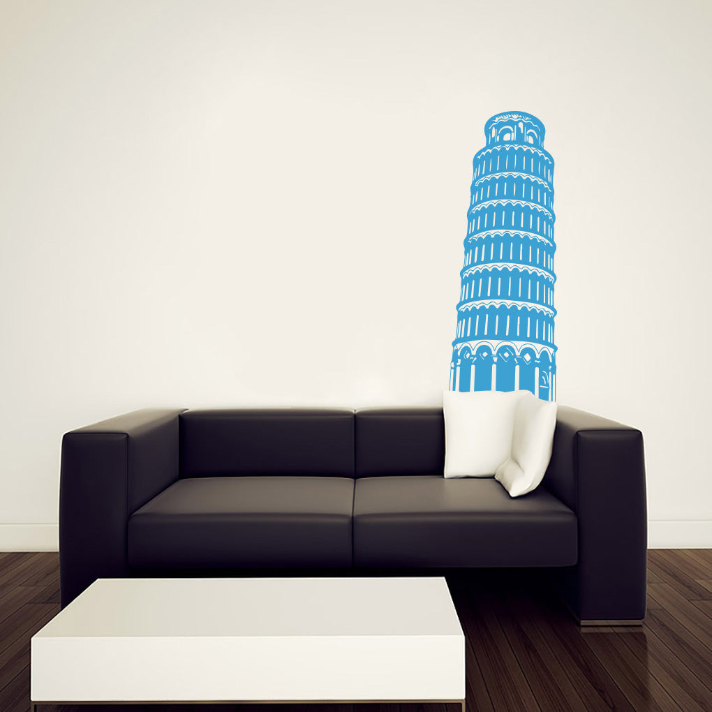 Italy Tower Wall Sticker Decal Stencil Silhouette ST272