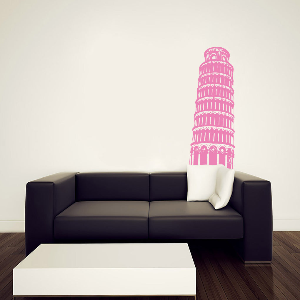 Italy Tower Wall Sticker Decal Stencil Silhouette ST272