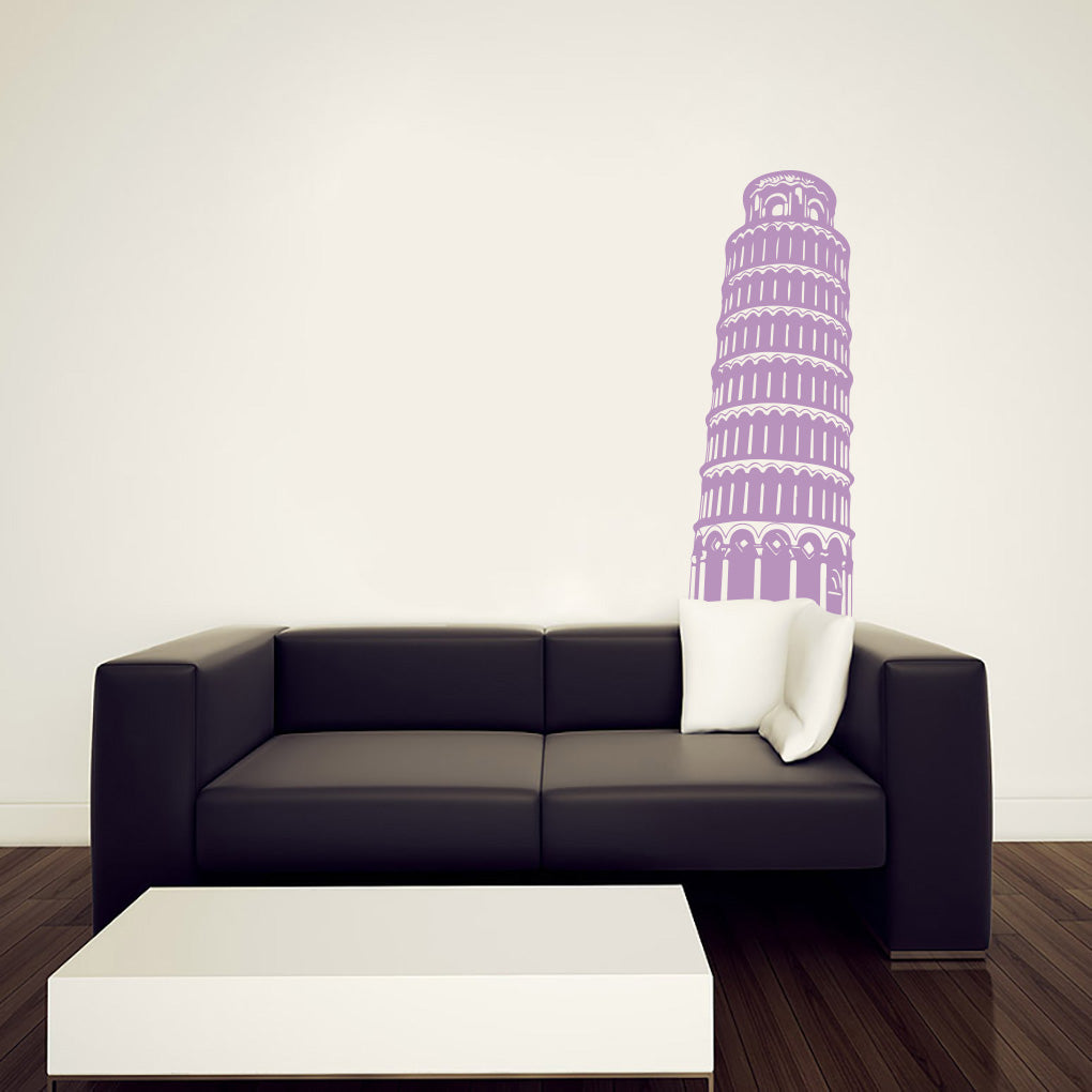 Italy Tower Wall Sticker Decal Stencil Silhouette ST272