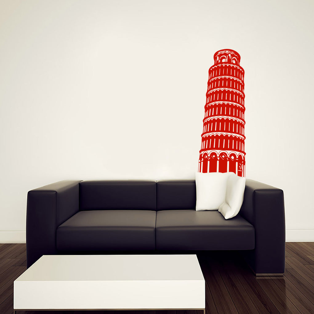 Italy Tower Wall Sticker Decal Stencil Silhouette ST272